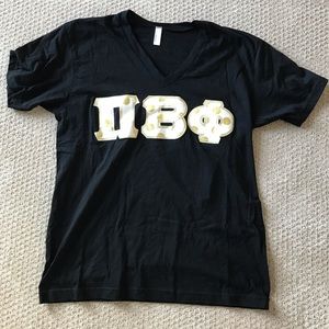 Black Pi Beta Phi stitched letters